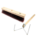 BROWN SYNTHETIC BROOM 460mm COMPLETE - ACADEMY