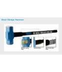 SLEDGE HAMMER 3.6KG (8LB) SANDO RUBBER HANDLE 600mm