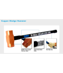 COPPER HAMMER 6.3KG (14LB) SANDO RUBBER HANDLE 760mm