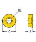 Sandvik Coromant RCHT 13 04 00-PL 1025 CoroMill™ 200 insert for milling