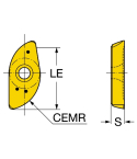 Sandvik Coromant RA216-16 03 M-M 1025 CoroMill™ 216 ball nose insert