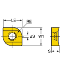 Sandvik Coromant R331.1A-11 50 15H-WL1025 CoroMill™ 331 insert for side & facemilling