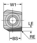 Sandvik Coromant R590-1105H-RC2-NW CD10 CoroMill™ Century insert for milling