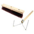 BROWN SYNTHETIC BROOM 460mm COMPLETE - ACADEMY