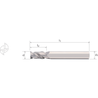 Somta Solid Carbide 2 Flute End Mills Regular Length Uncoated for Aluminium