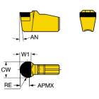 Sandvik Coromant N151.2-A125-30F-P CD10 T-Max™ Q-Cut insert for profiling