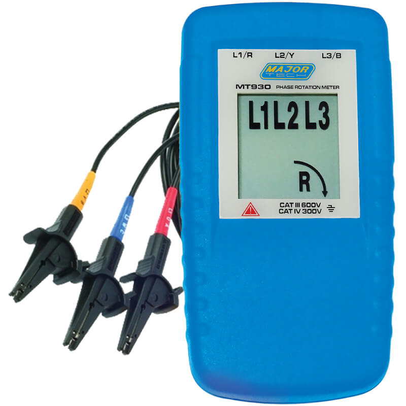 Phase Rotation Meter How It Works Major Tech MT930 Phase Rotation Meter