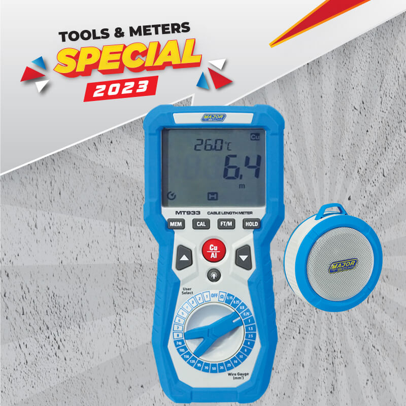 Major Tech MT933 Digital Metric Cable Length Meter