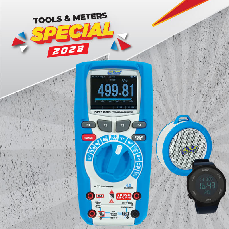 Major Tech MT1005 TRMS Industrial Multimeter with TFT & Bluetooth ...