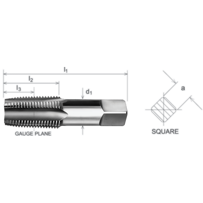 5/8-14 NPT Taper Pipe Thread Tap - High Speed Steel Right Hand Threading Tool