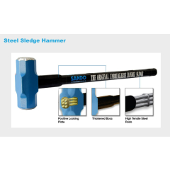 SLEDGE HAMMER 1.8KG (4LB) SANDO RUBBER HANDLE 300mm