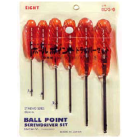 ALLEN KEY SET 1.5-5mm B/PT S/DRIVER EBBDS6 EIGHT BRAND