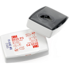 3M™ 6035 P3 R Particulate Filter Solid and liquid particles. Solid plastic Case for rough application