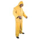 RAINSUIT YELLOW PVC M 2 PC + HOOD MTS
