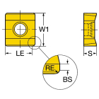 Sandvik Coromant N331.1A-08 45 08H-WL1025 CoroMill™ 331 insert for side & facemilling