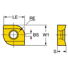 Sandvik Coromant R331.1A-05 45 15H-WL1025 CoroMill™ 331 insert for side & facemilling