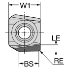 Sandvik Coromant R590-1105H-RC2-NW CD10 CoroMill™ Century insert for milling