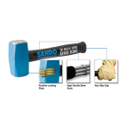 CLUB HAMMER 1.1Kg (2 1/2LB)SANDO RUBBER HANDLE 300mm