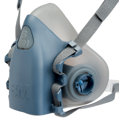 3M™ 7501 Half Mask - Small (Grey Blue) Soft silicone face piece material for comfort and durability
