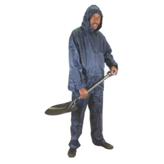 RAINSUIT NAVY RUBBERIZED XL 2 PC + HOOD MTS