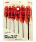 ALLEN KEY SET 1.5-5mm B/PT S/DRIVER EBBDS6 EIGHT BRAND