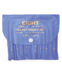 ALLEN KEY SET 1/16-1/2" STD IN WALLET EIGHT BRAND