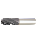 Somta Solid Carbide 4 Flute Ball Nose End Mills Regular Length - Coated