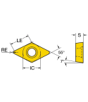 Sandvik Coromant DCMX 07 02 08-WF 1525 CoroTurn™ 107 insert for turning