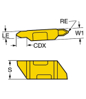Sandvik Coromant TLU-3094L 4125 Top Lok insert for undercutting