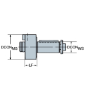 Sandvik Coromant 391.10-22 50 020 VL to side & face mill arbor adaptor