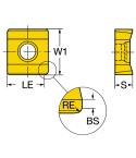 Sandvik Coromant N331.1A-08 45 08H-WL1025 CoroMill™ 331 insert for side & facemilling